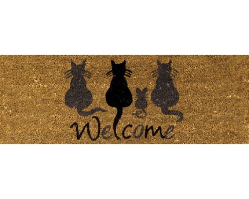 Kokosmat Welkom Katten 26x75 cm
