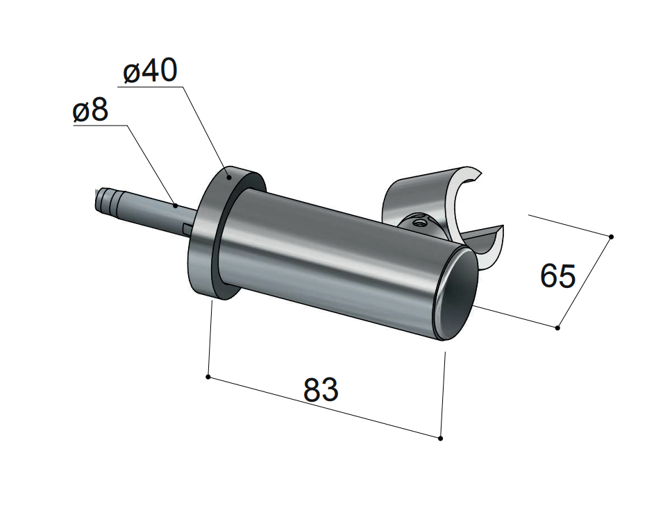 Hotbath Mate M505 wandsteun verstelbaar geborsteld nikkel
