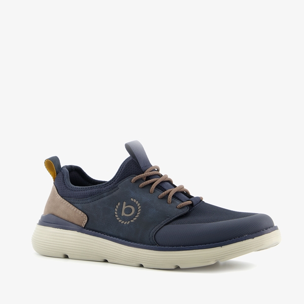 Bugatti heren sneakers blauw met beige