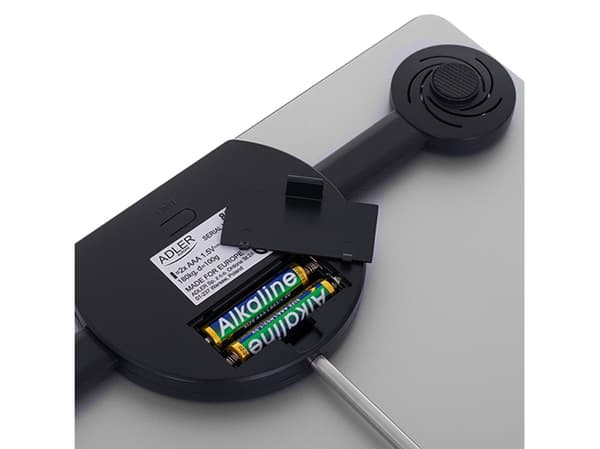 Adler AD 8174s, Elektronisk personvekt, 180 kg, 100 g, Sølv, kg/lb, Rektangel