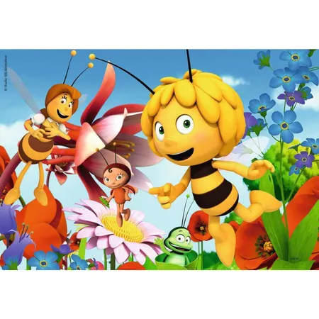 Ravensburger Puzzle Biene Maja auf der Blumenwiese, 2x12 Teile