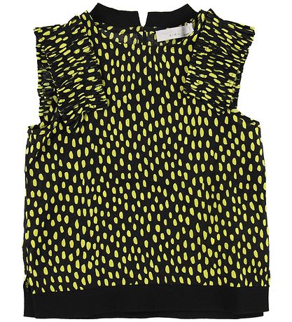 Stella McCartney Kids Top - Sort m. Gule Prikker/Fl?ser