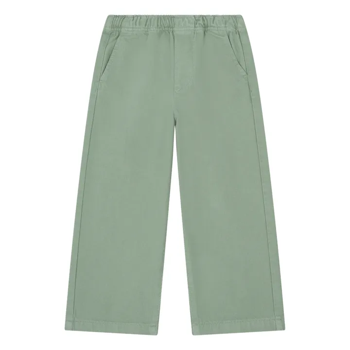 Hundred Pieces Pantalon Coton Bio Taille Élastiquée | Vert d'eau