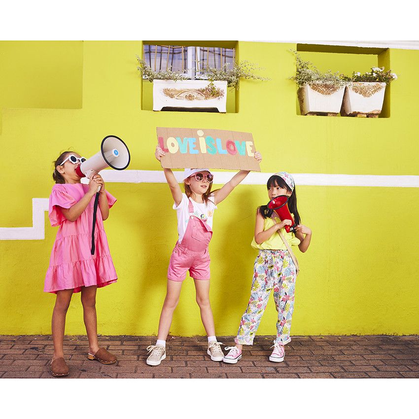 T-shirt manches courtes en jersey avec print fantaisie pour fille - Blanc