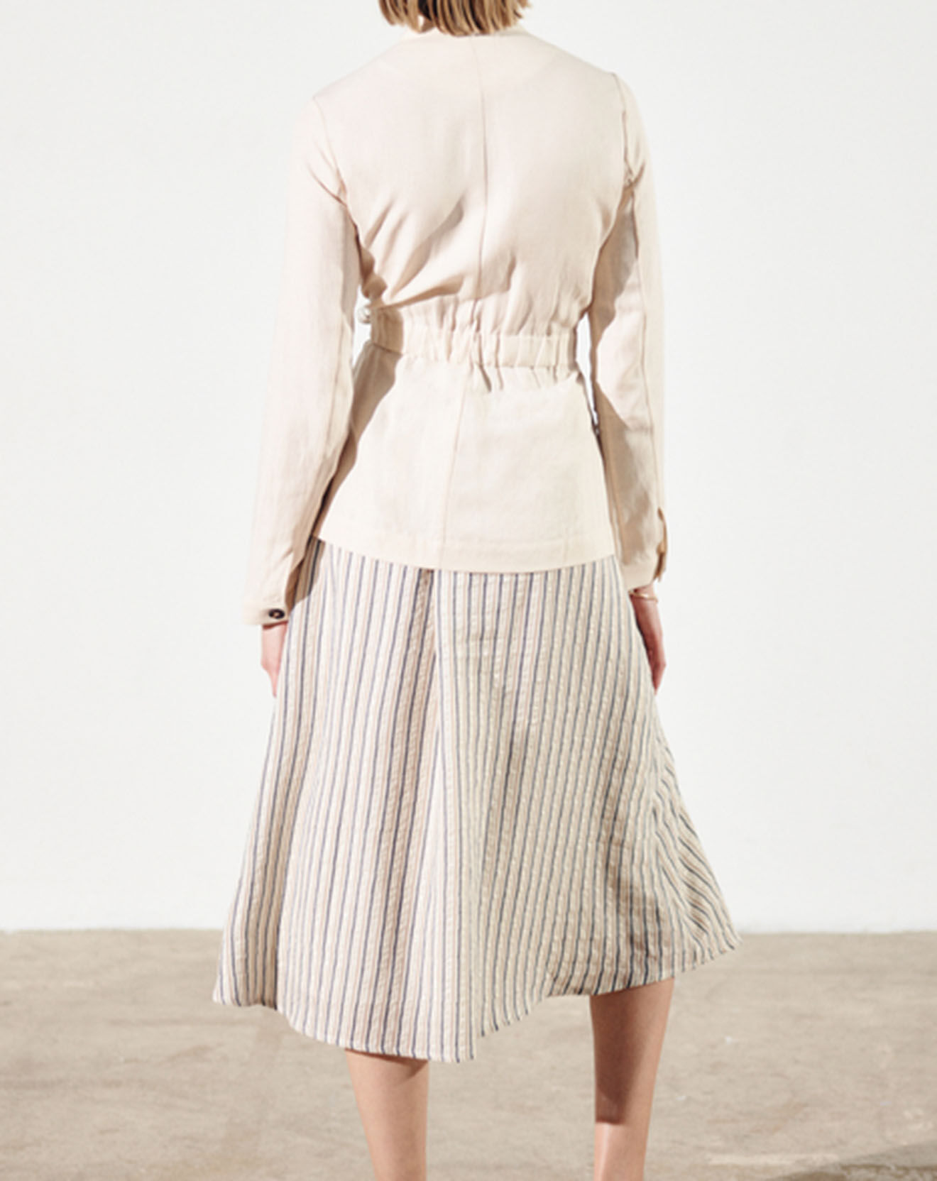 Caroll Veste saharienne en Lin mélangé Amelia vanille