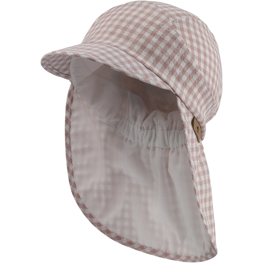 Sterntaler Schirmmütze mit Nackenschutz Vichykaro rosenholz