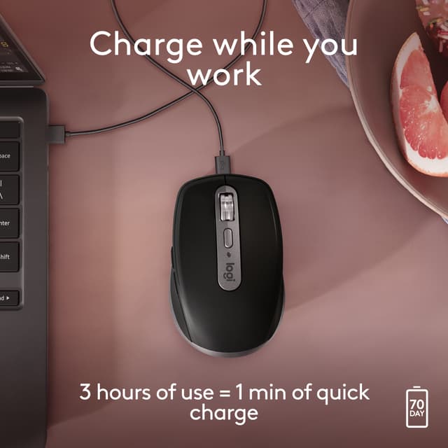 Logitech MX Anywhere 3S trådløs mus til Mac (Space Grey)
