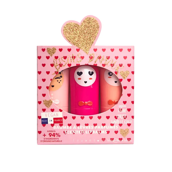Inuwet Coffret trio de baumes à lèvres Ultra Red