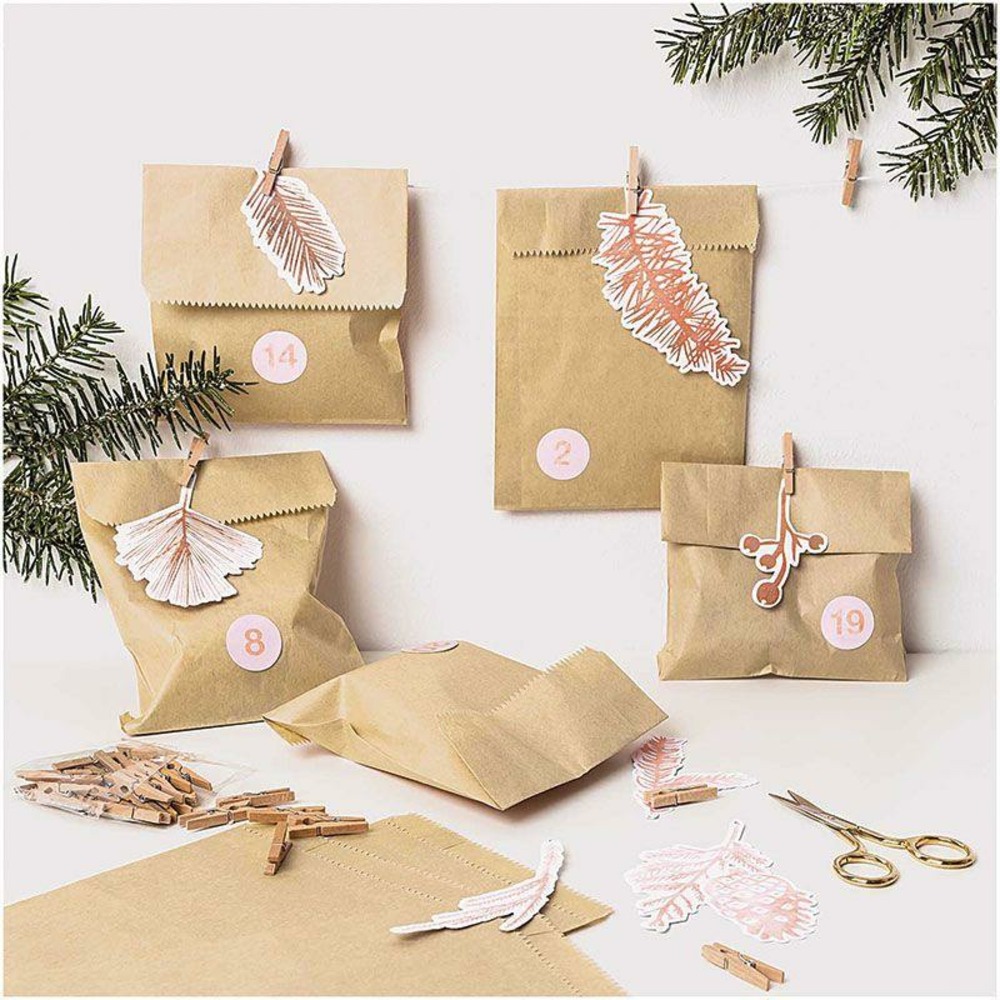 Guirlande de noël forêt cuivrée - 24 pièces