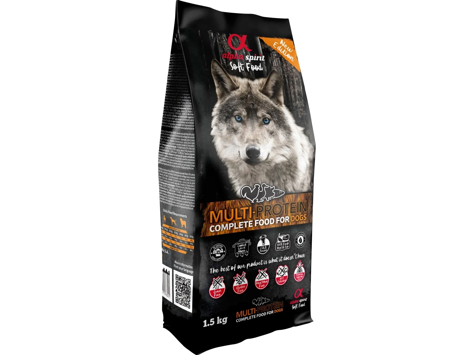 AlphaSpirit Alpha Spirit Semi-moist Multiprotein, 1,5 kg