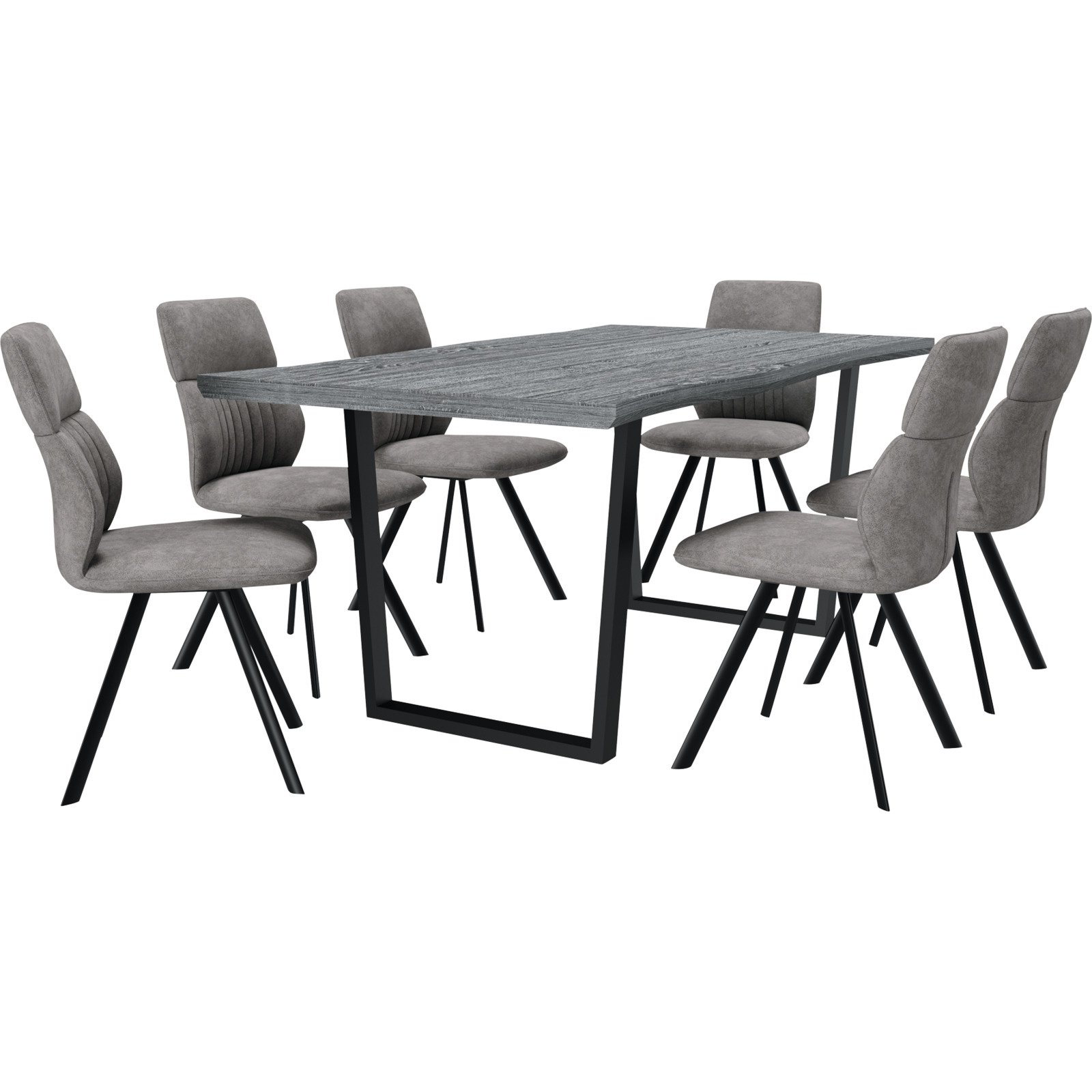 Tisch Colorado MDF Eiche grau 180 x 75 x 90 cm