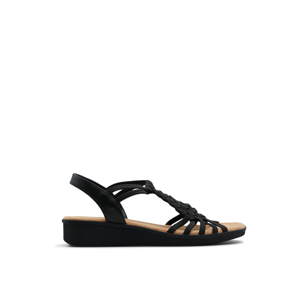 SOLEMATE-Rhalimas-Sandales à bride arrière - Talon plat - Noir