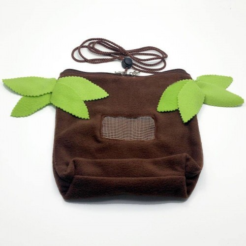 Bolsa de transporte quadrada Jungle para sugar gliders, marrom