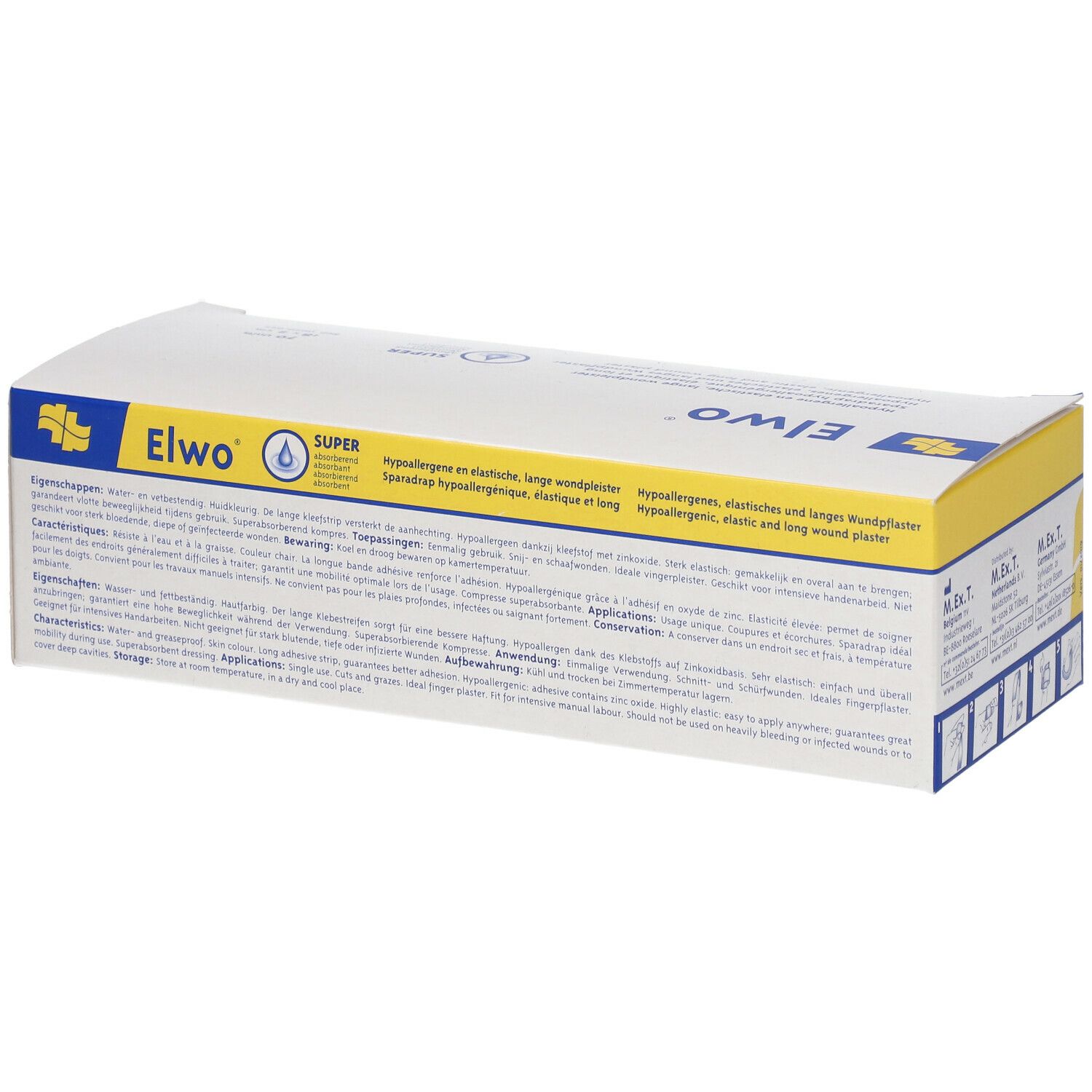 Elwo® elastisches und hypoallergenes Wundpflaster 18 x 2 cm