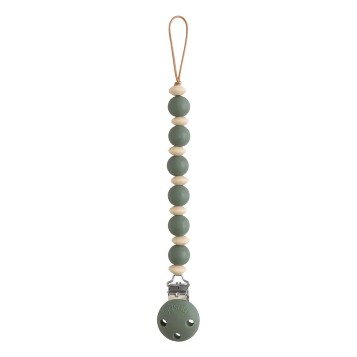 Mushie Attache-tétine Luna | Vert sapin