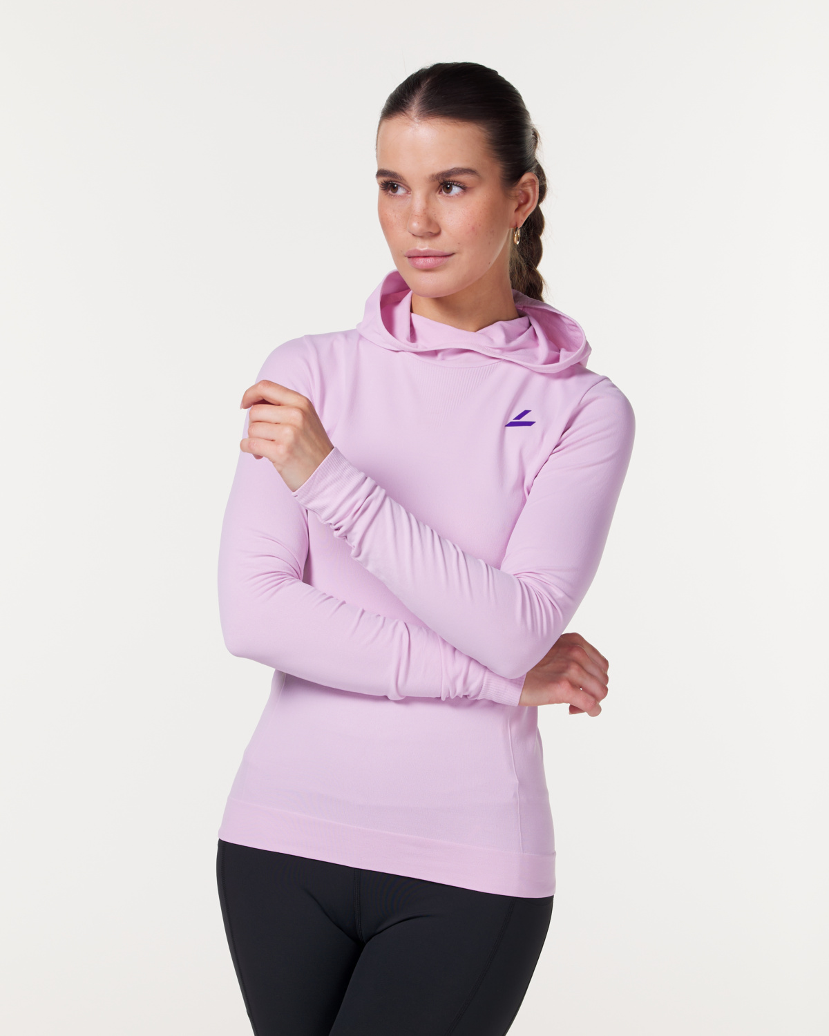 LEVITY Trail Seamless Running Hood Pearl Lilac