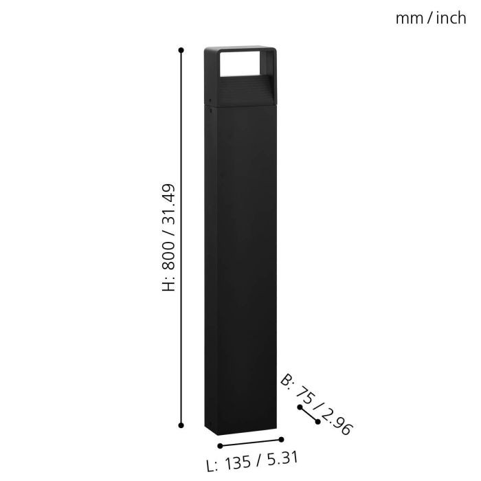 Eglo DONINNI 1 OUTDOOR STAND H800 6.2W 550LM IP65 ANTHRACITE