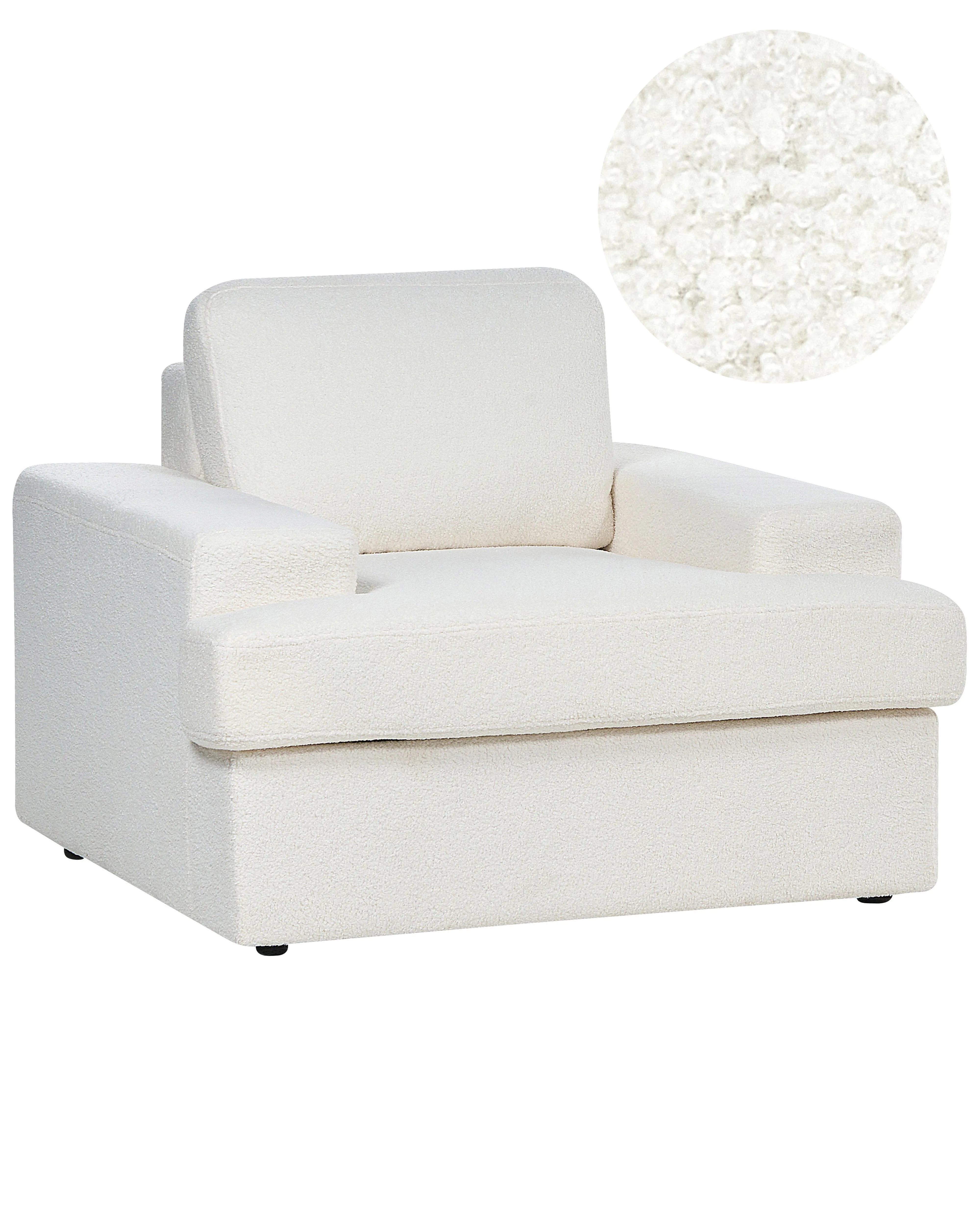 Fauteuil ALLA Bouclé Gebroken wit