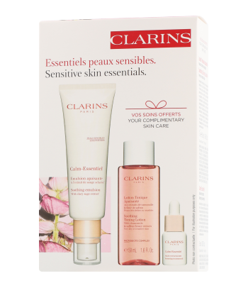 Clarins Calm-Essentiel Set mit Emulsion Apaisante 50ml-50ml-5ml