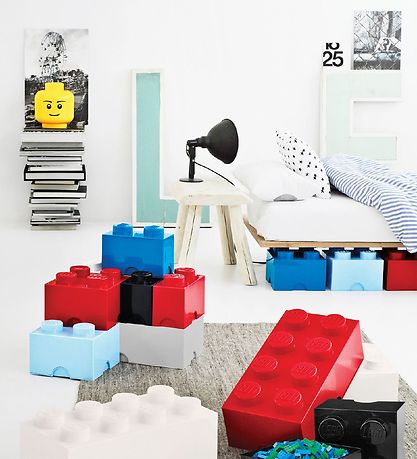 LEGO® Storage Aufbewahrungsbox - 4 Knäufe - 25x25x18 - Hellblau