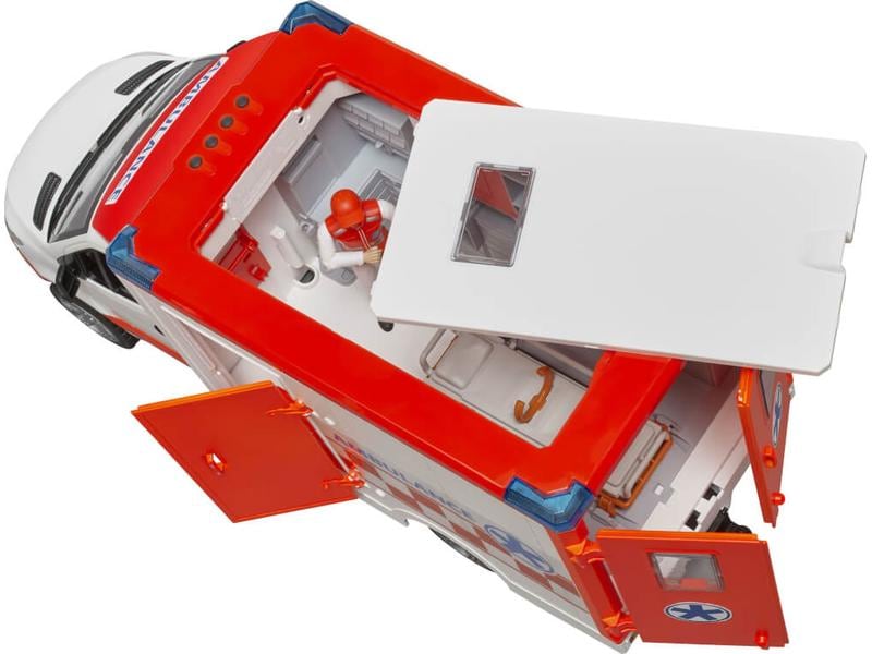 Bruder Spielwaren Rettungsfahrzeug MB Sprinter Ambulanz mit Spielzeug-Ambulanz-Einsatzfahrzeug