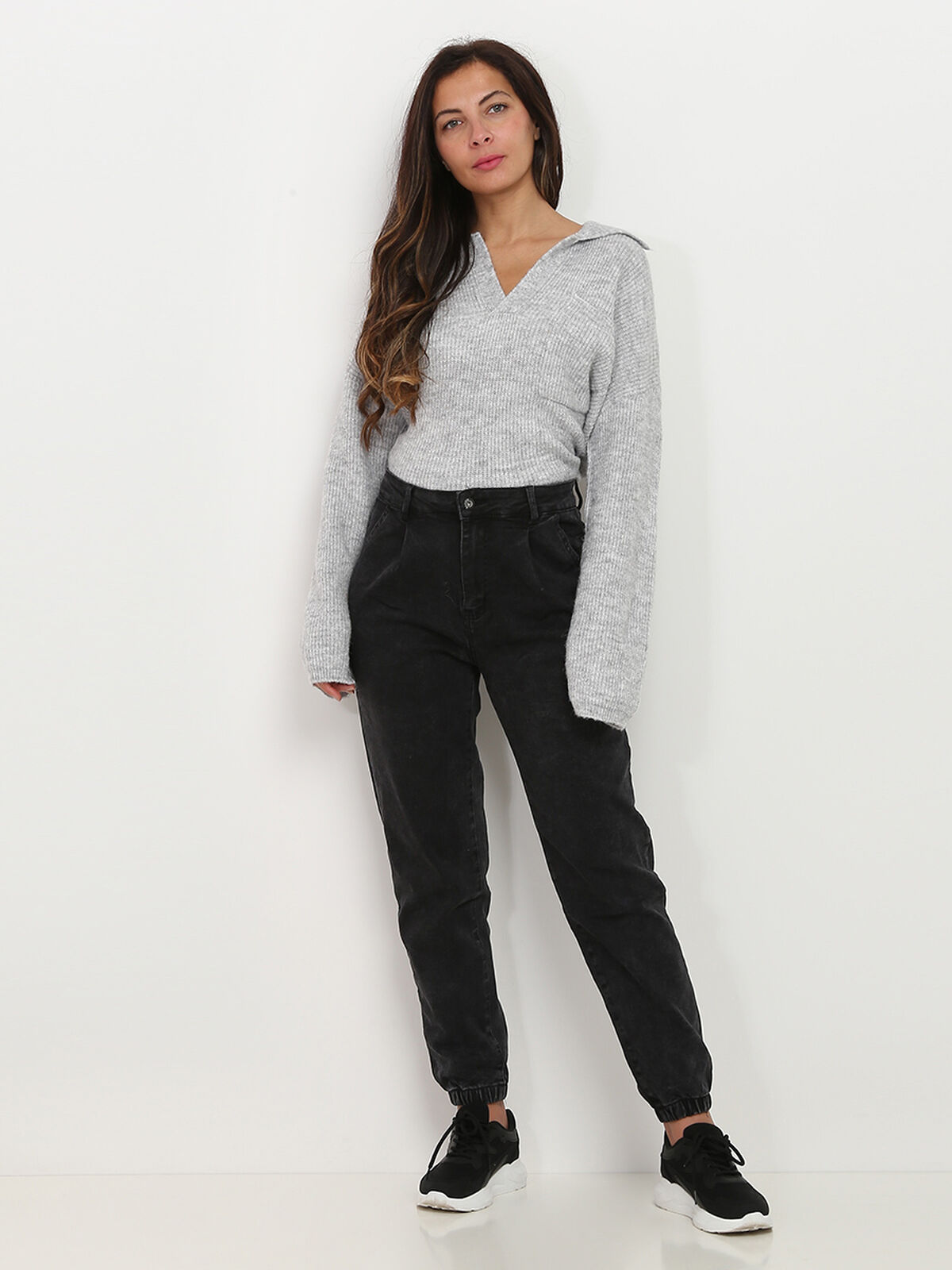 Jeans style jogger- Gris
