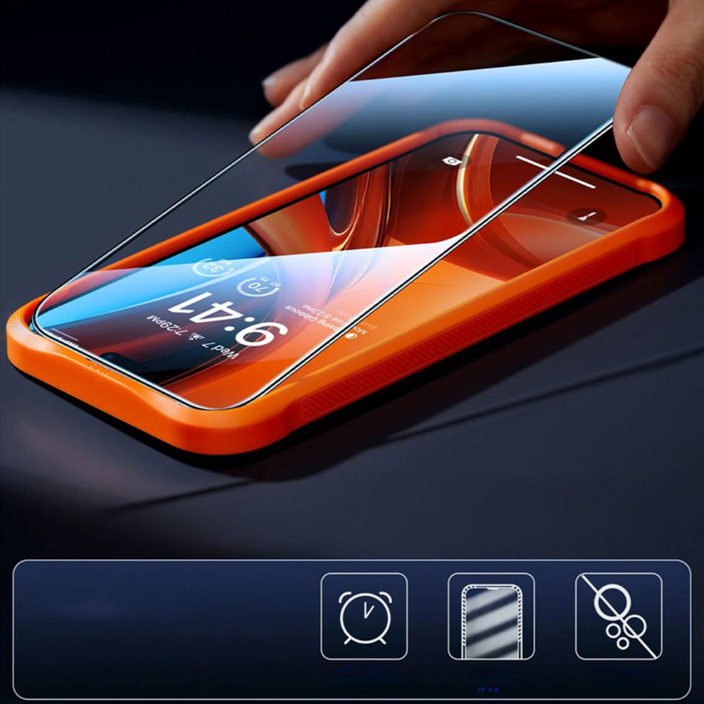 iPhone 16 Pro Max GlassGo Privacy Panzer Glas Displayschutz Case Friendly Anti Spy