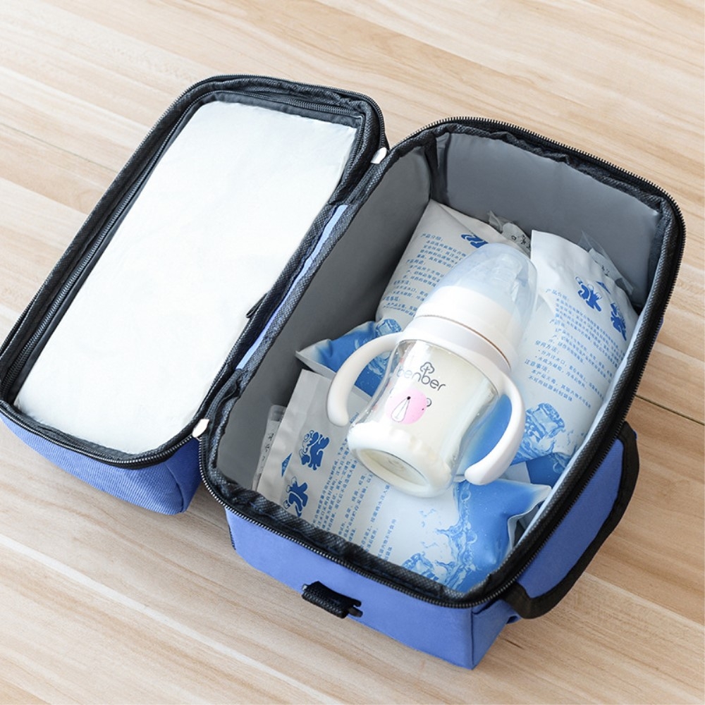 (8L) Faltbare Thermotasche Kühltasche Isoliertasche fürs Picknick - Schwarz