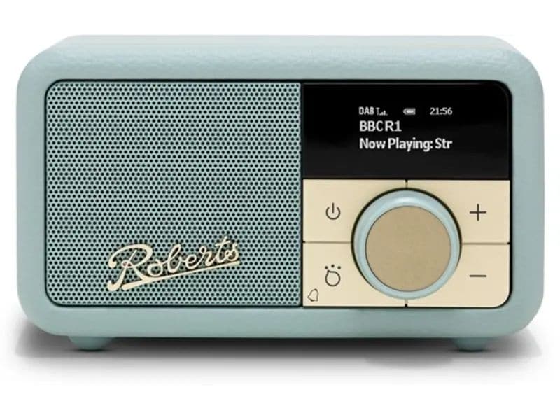 Roberts DAB  Radio Revival Petite 2 Duck Egg Blue UKW- und DAB-Radio mit Bluetooth und Weckfunktion
