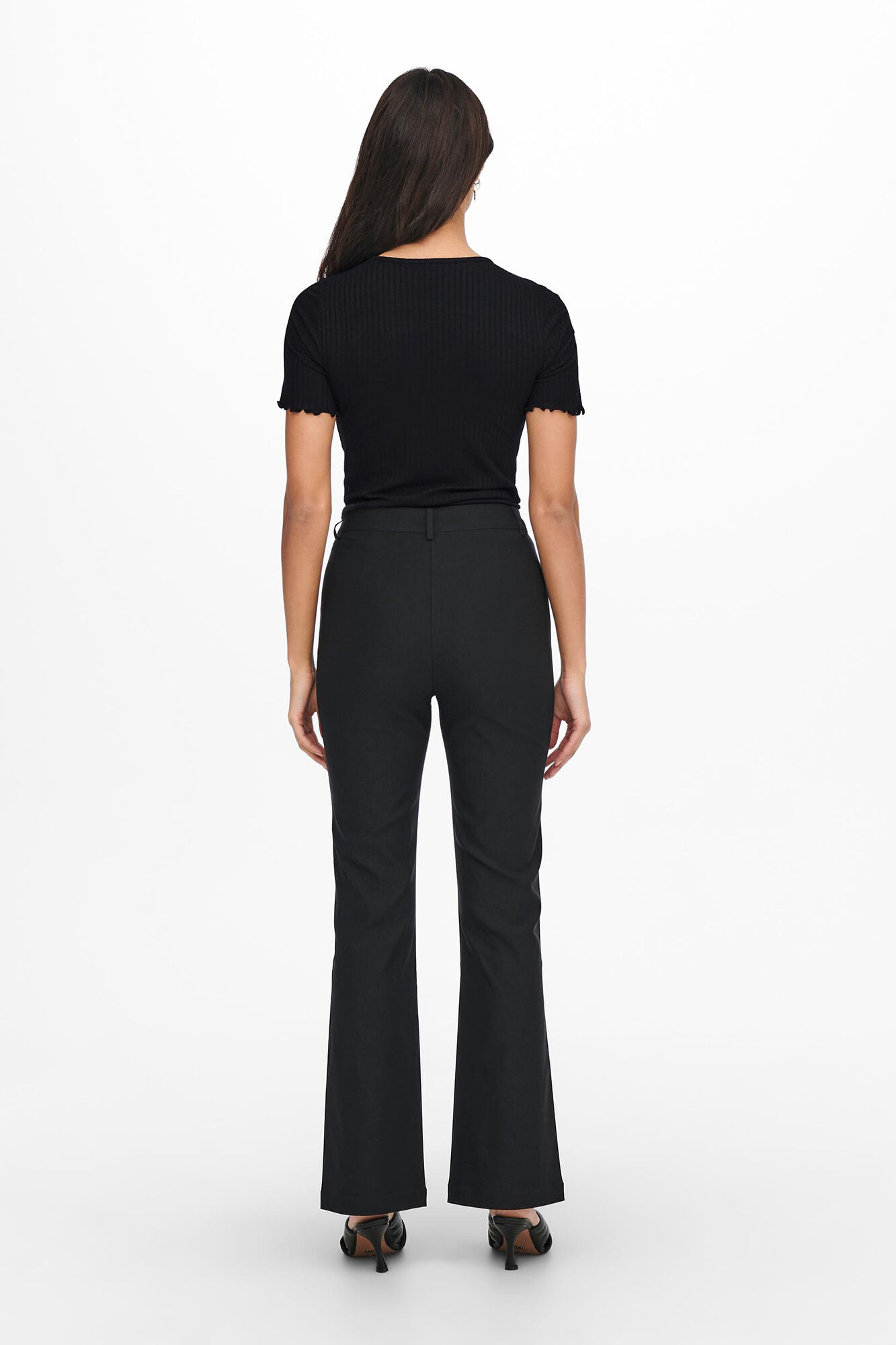 Blusa de manga curta com decote em V