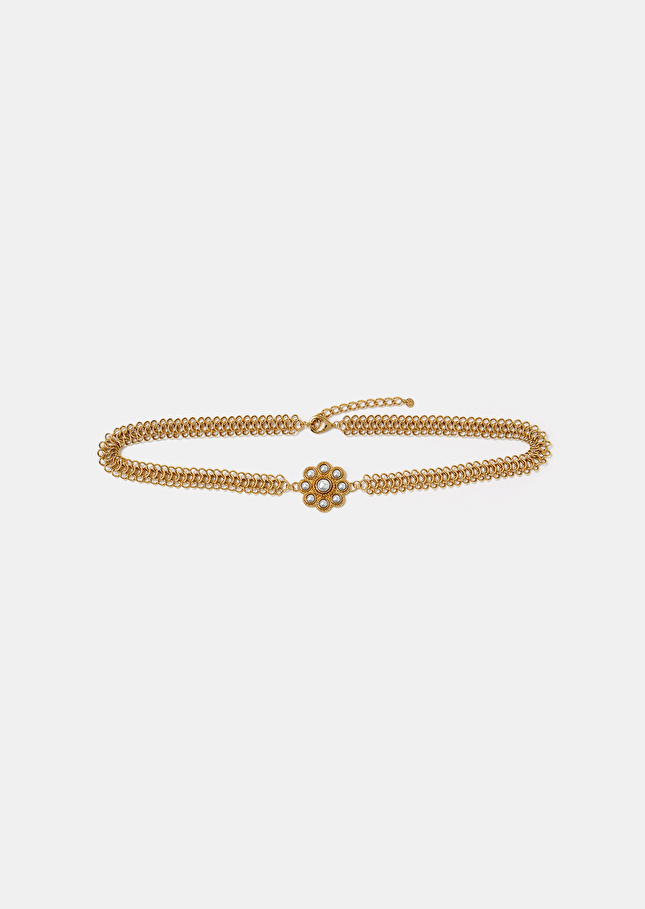 Ceinture Lunaen chaîne dorée à fleur