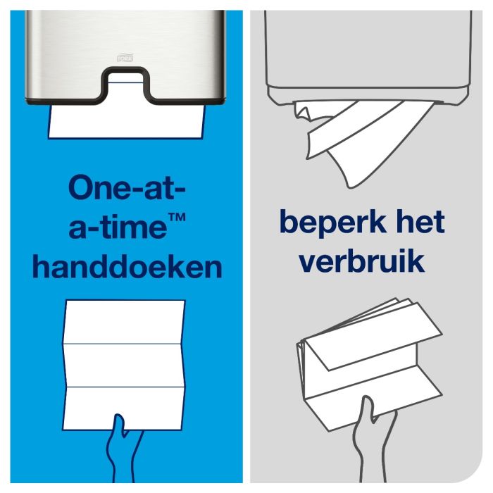 Tork 100289 Premium handdoek multifold i-vouw 2-lgs wit 21x26 cm pak à 3150 stuks (100289)