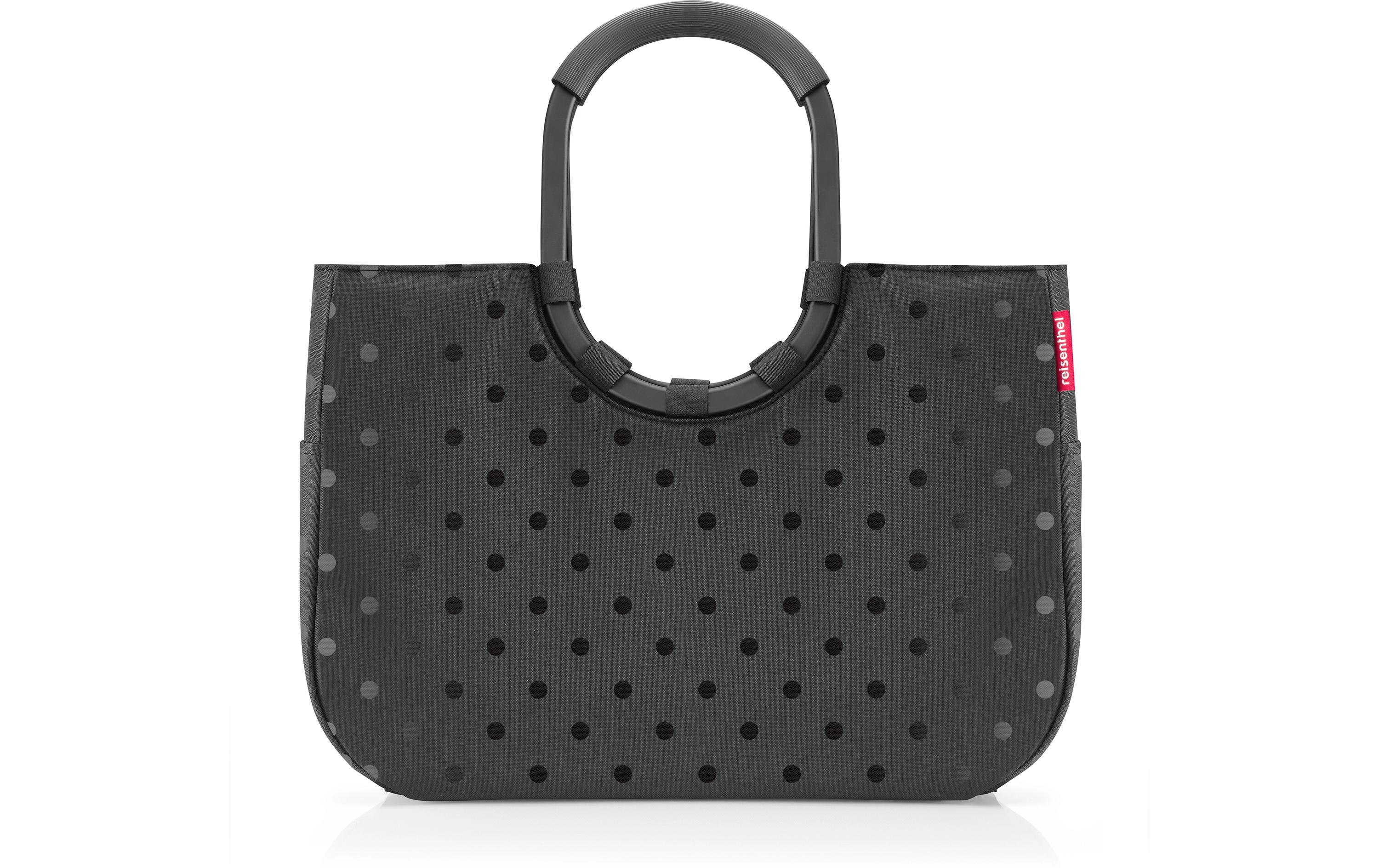 Einkaufskorb loopshopper L Frame Glossy dots blackElegante Einkaufstasche
