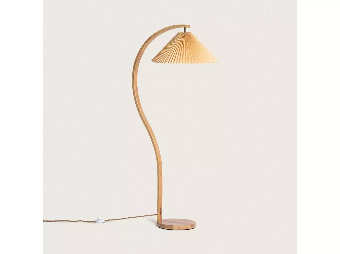Lampadaire Bois Luanda Orange