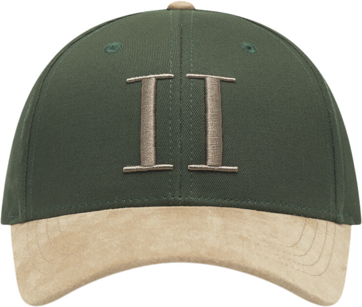 Les Deux Baseball Cap Contrast Suede II Dark chive green/warm sand