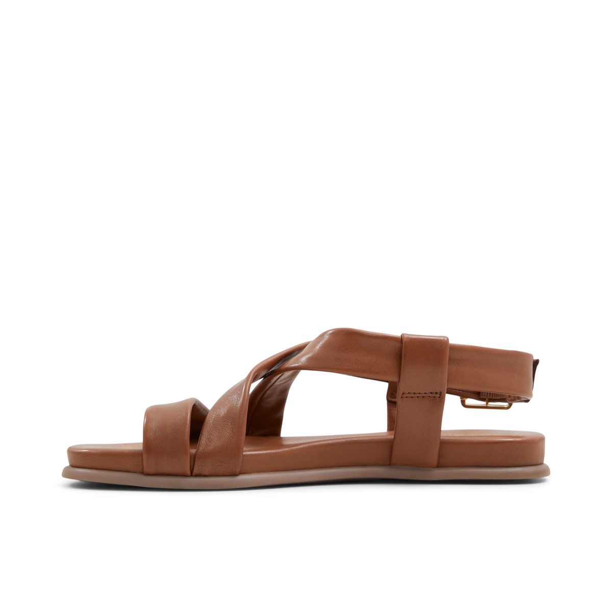 LUCA FERRI-Gnowellen-Sandales à lanières - Talon plat - Marron Moyen