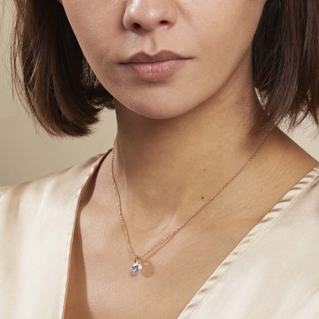 Collier Nelina Plaqué Or Jaune Oxyde De Zirconium