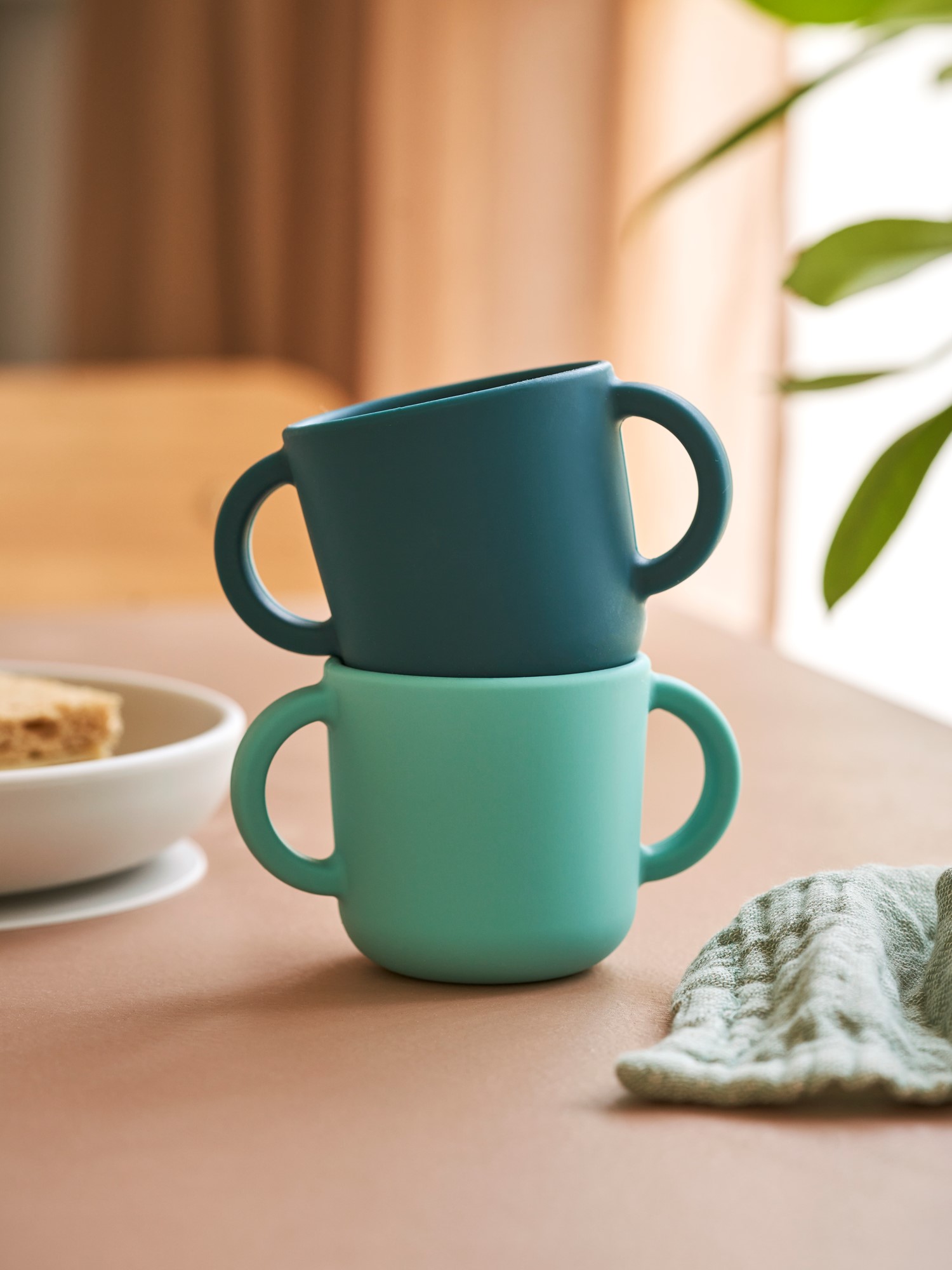 Babykopper med hank | Silikone. 150 ml. 2 stk. | Multi | EKOBO