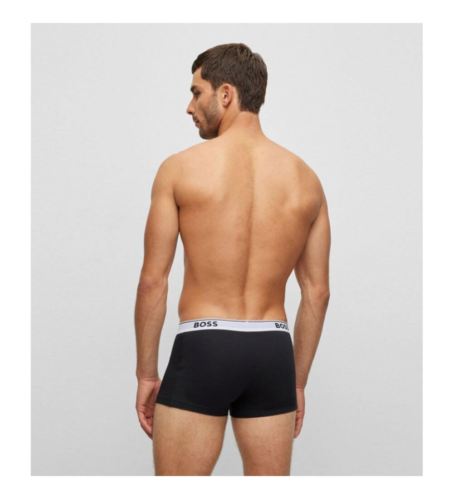 Conjunto de 3 cuecas boxer BOSS com logotipo preto