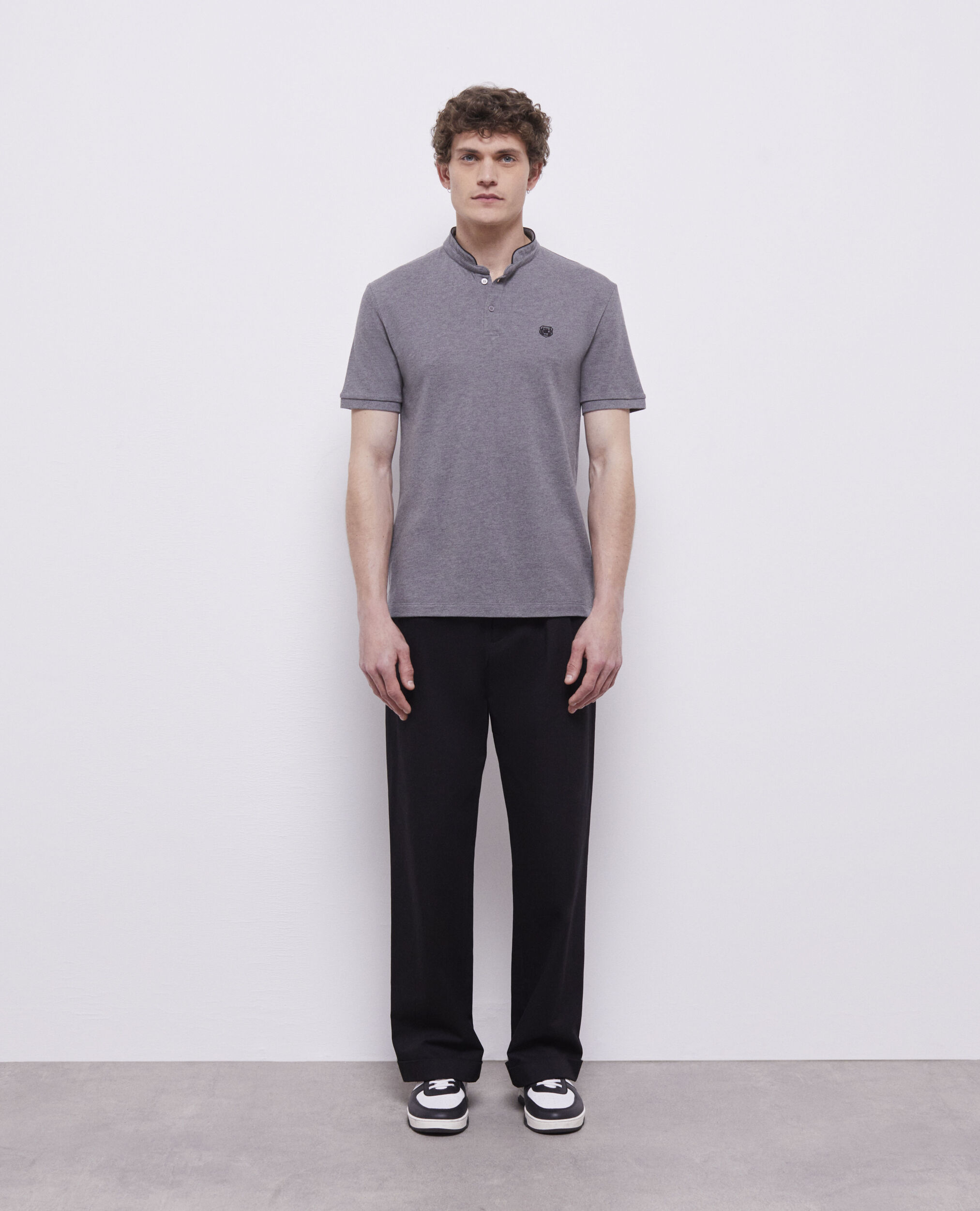 Polo col officier gris