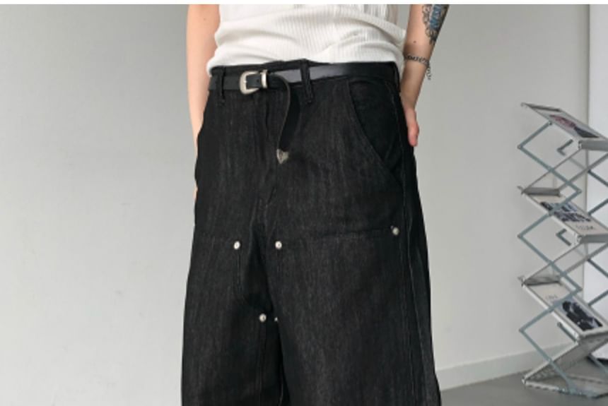 SeoulPop - Unisex ongewassen losse jeans