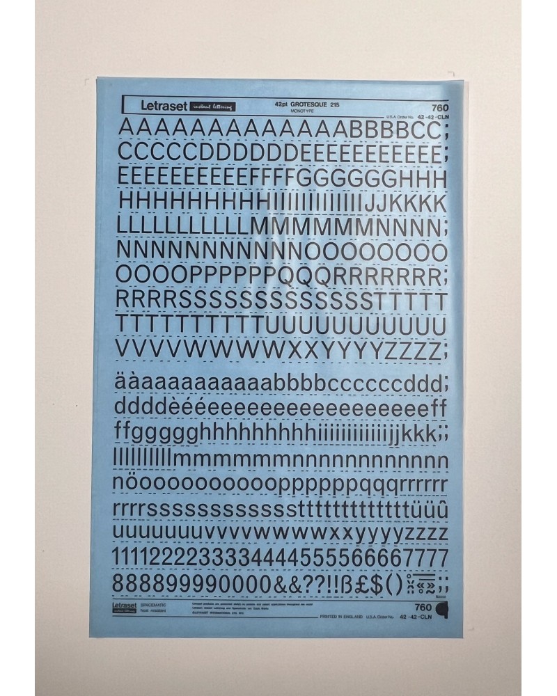 letraset-760- GROTESQUE 215 - 42pt