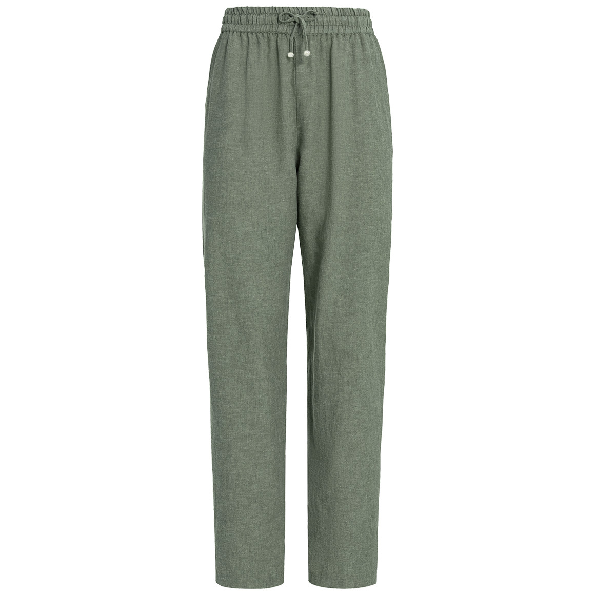 Gina Benotti Damen Leinen-Hose mit Tunnelzug dunkelgrün