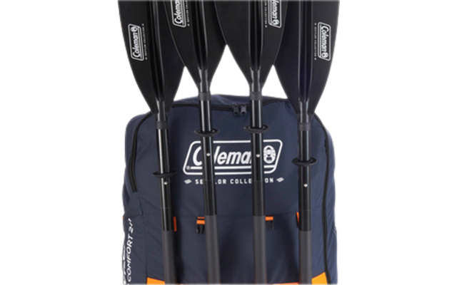 Coleman aufblasbares Kajak Kit Sevylor Maui 2+1 für 2 Erwachsene und 1 Kind inkl. 2 Paddel / wasserdichte Tasche / Getränkehalter / Luftpumpe