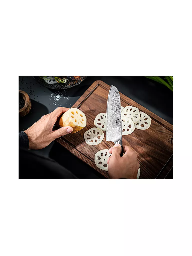 ZWILLING Santokumesser TANREI 18cm Micarta braun