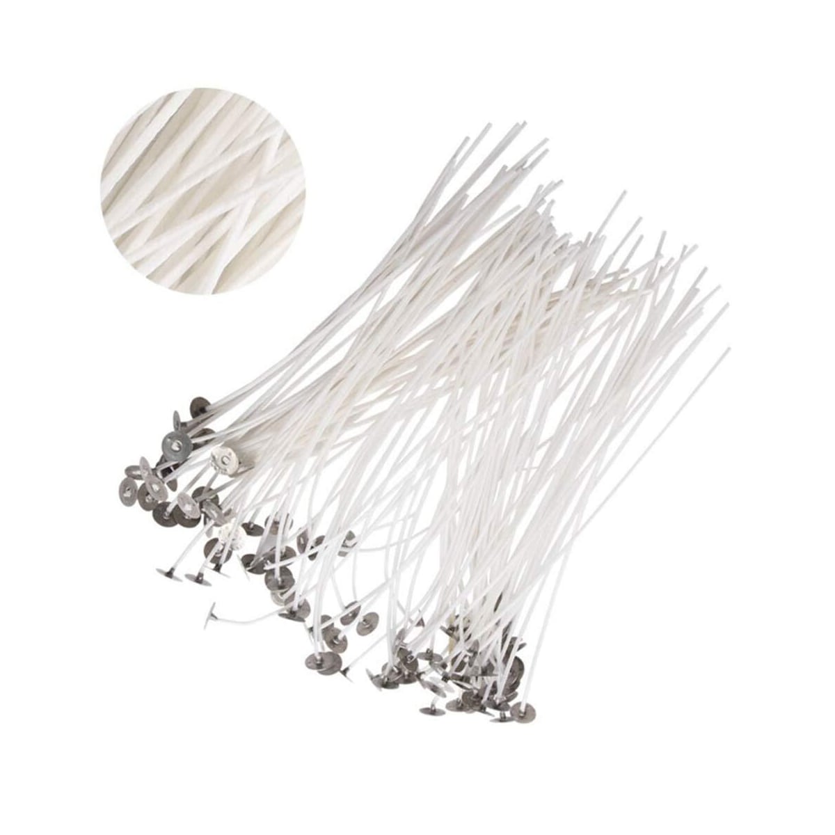 Lysestaker (15 cm) 100-pakning med holder Hvit