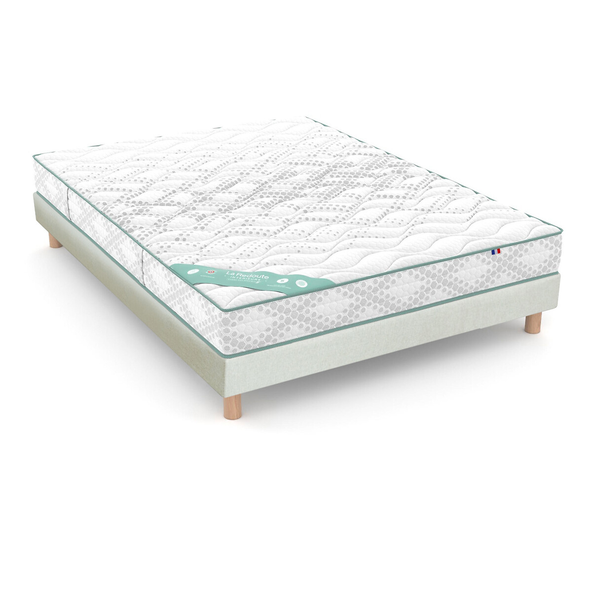 LA REDOUTE INTERIEURS<br>Conjunto de colchão e base com 660 molas, muito firme