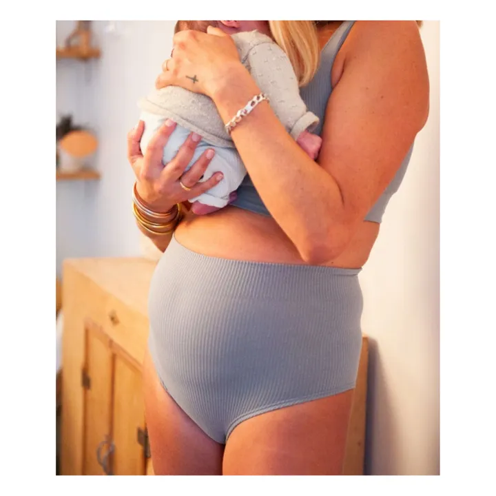 Mama Hangs Culotte taille haute Everyday | Bleu gris