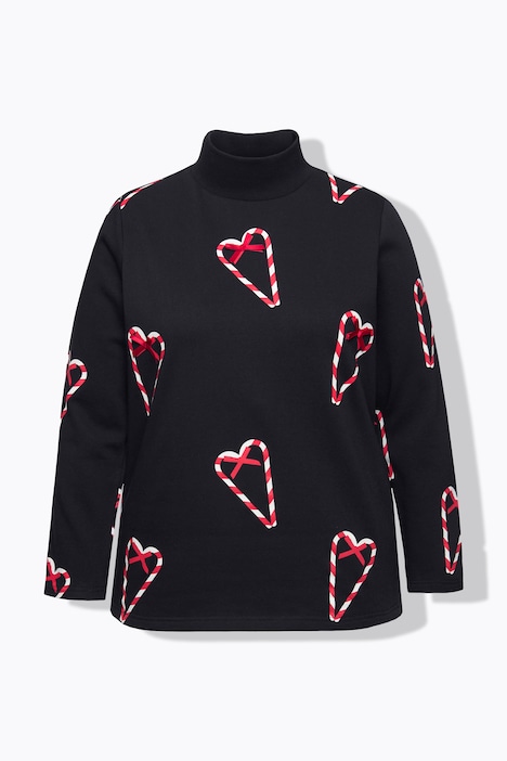 Sweatshirt, Zuckerstangen, Classic, Stehkragen, Langarm