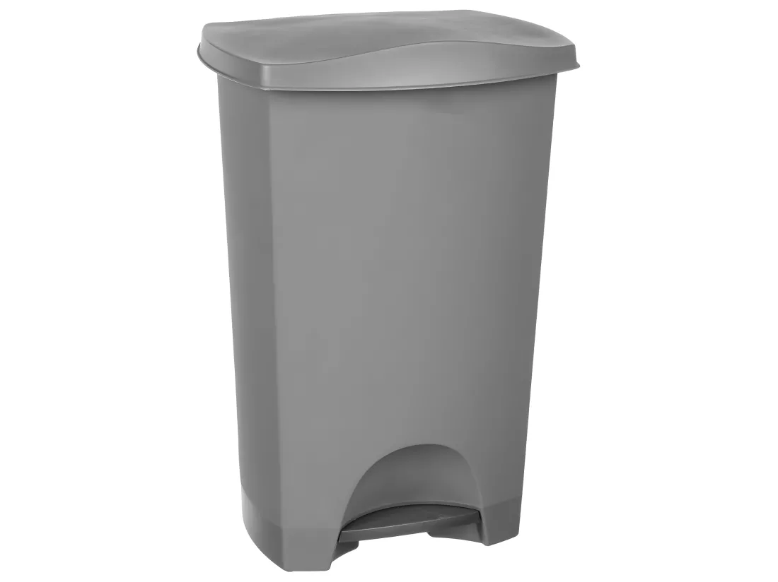 Poubelle à pédale Gris Clair 42 Litres